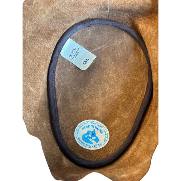 Head N Home "Bravo" Leather American Outback /Cowboy Hat Unisex Size M/L - Picture 7 of 11